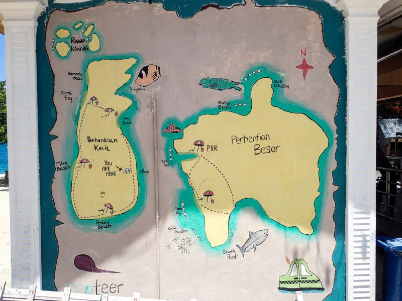 Map of the Perhentian Islands