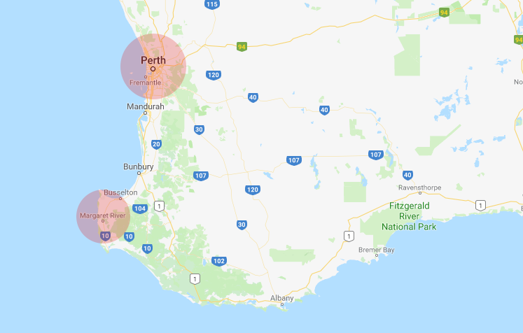 Perth to Margaret River